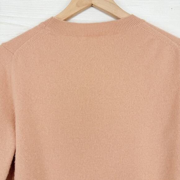 J.Crew Cashmere Sweater Women S Classic Fit Crewneck Pale Guava Quiet Luxury - Picture 9 of 16